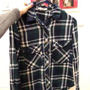 Blue and green flannel